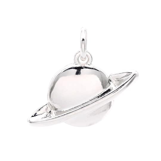 Silver Plated Planet Charm by Bead Landing&#x2122;